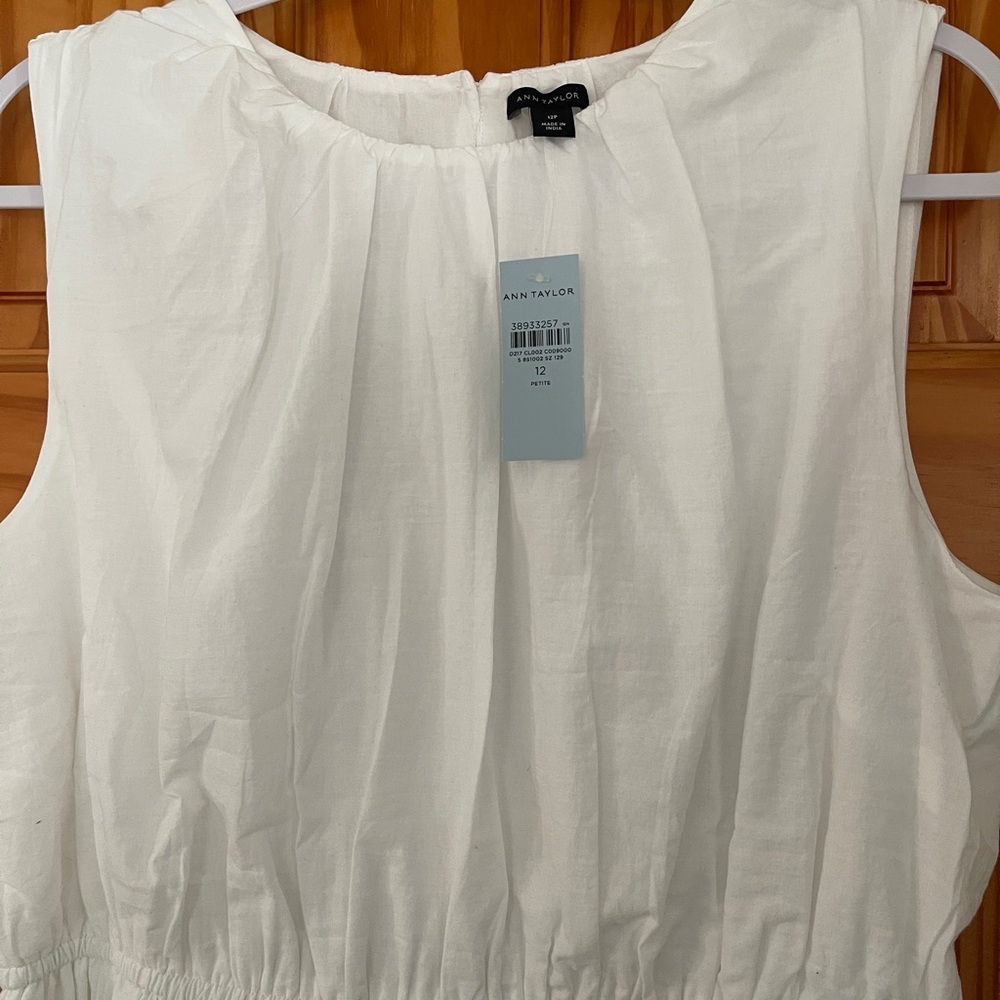 Ann Taylor Elegant White Eyelet Midi Dress - Picture 5 of 6